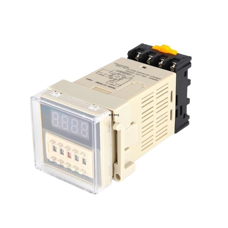 Ac110v 220V DC12V 24V โปรแกรมดิจิตอลจอแสดงผลเวลารีเลย์วงจรควบคุม Double ...