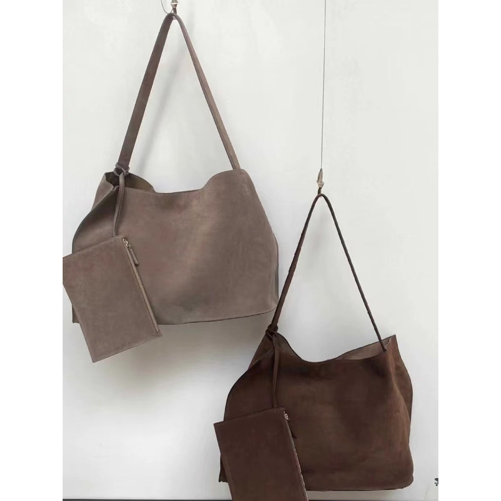 Suede Women's Mini Shoulder Bag with Accessory Closure