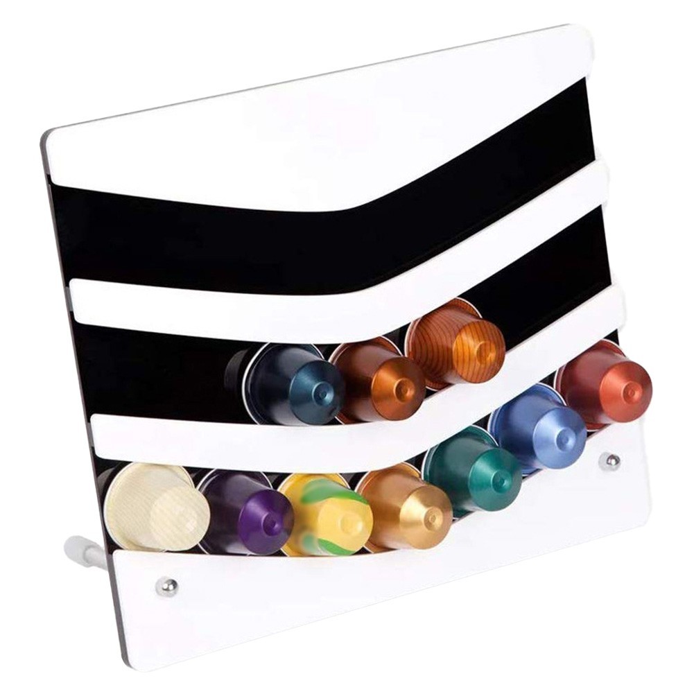 EAGLECoffee Capsule Board อะคริลิคกาแฟ Pod Storage Rack Shelve-Holds 21 ...