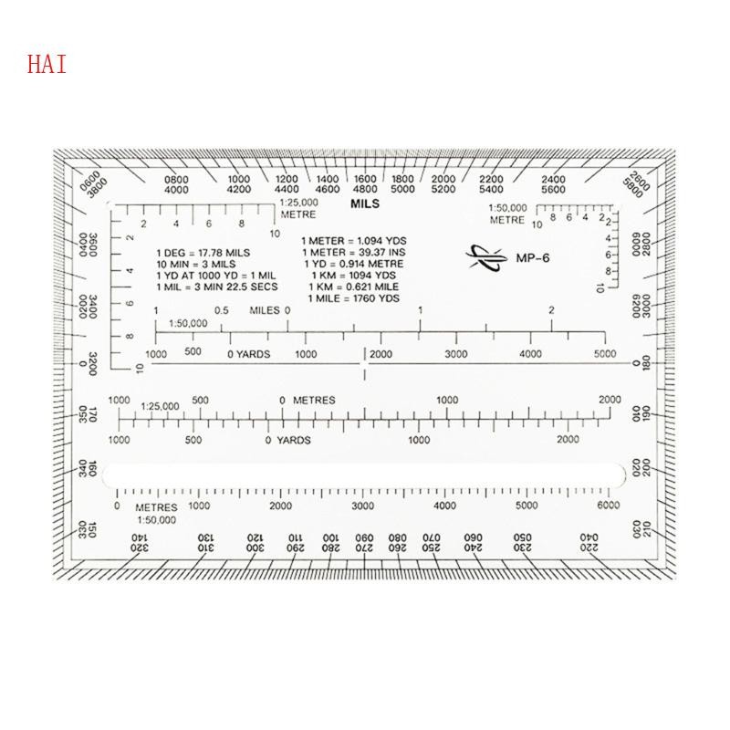 Hai Coordinate Scale แผนที่เครื่องวัดมุมอ่าน Land Navigation ...