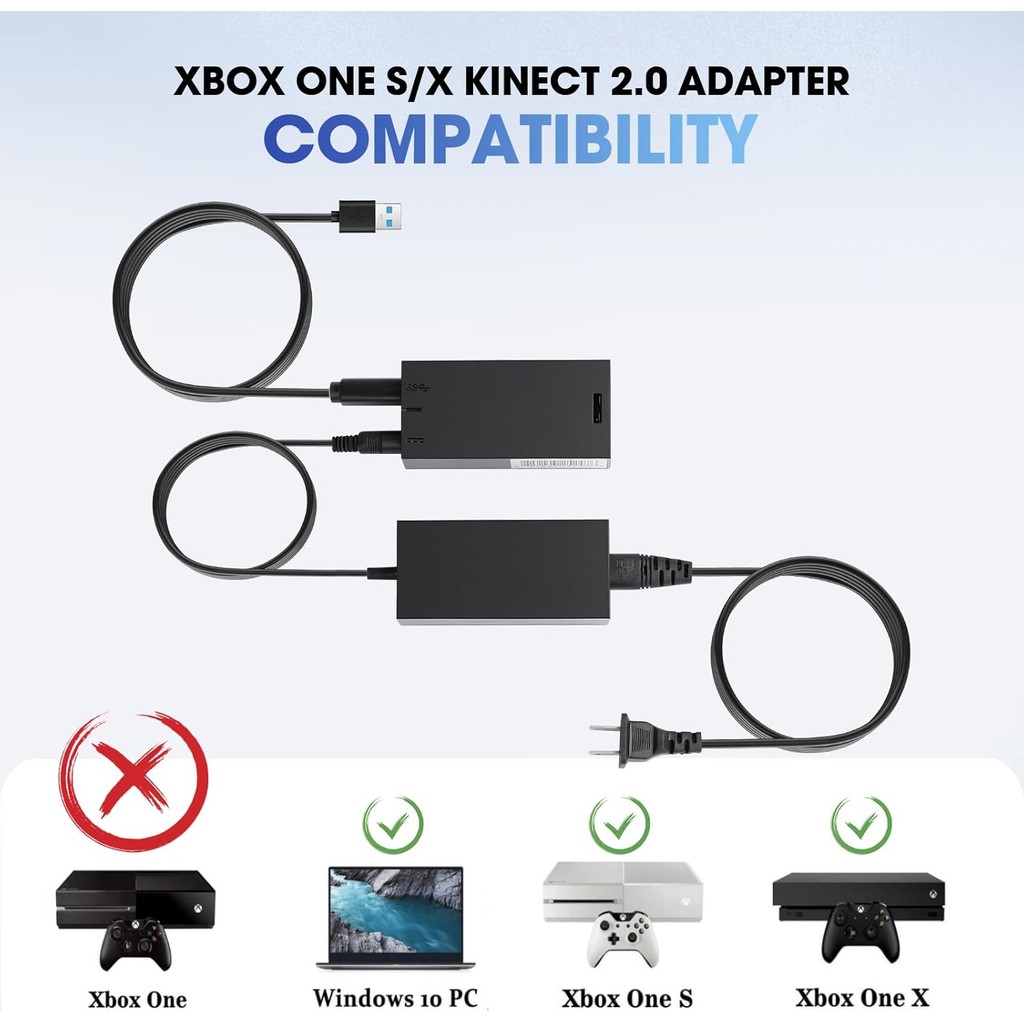 อะแดปเตอร์ Kinect สําหรับ Xbox One S, Xbox One X, และ Windows 10/8.1/8 ...