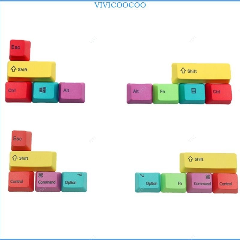Vivi PBT RGBY Modifiers 10 ชิ้นปุ่มแกะสลักด้านหน้าด้านข้างพิมพ์ Keycaps ...