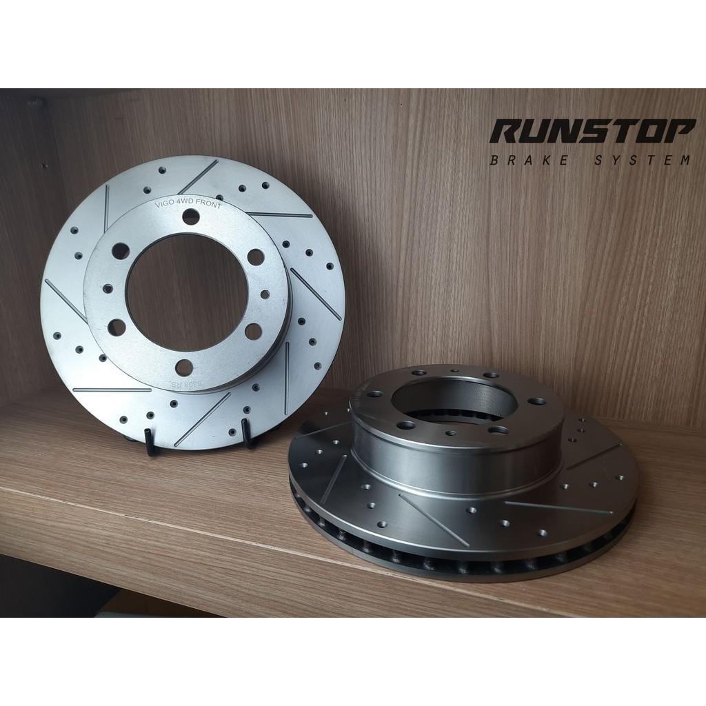 runstop จานเบรค เจาะรู ตรงรุ่น Vios 07-12 Vios 13-21 Yaris ตัวหน้าดิส ...