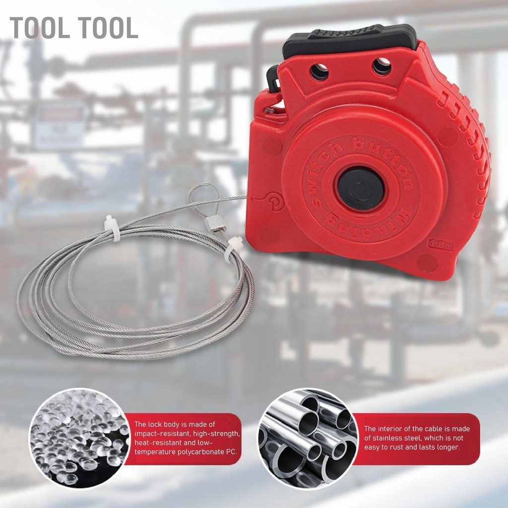 Tool Lockout Tagout Cable Lock 2mm Stainless Steel LOTO Automatic ...