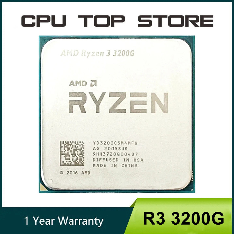 โปรเซสเซอร์ซีพียู AMD Ryzen 3 R3 3200G 3.6GHz Quad-Core 65W | Shopee ...