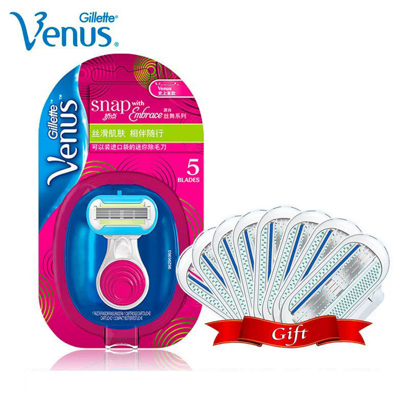 Gillette Venus Snap With Embrace Razor 5 Layer Blade with Lubricating ...