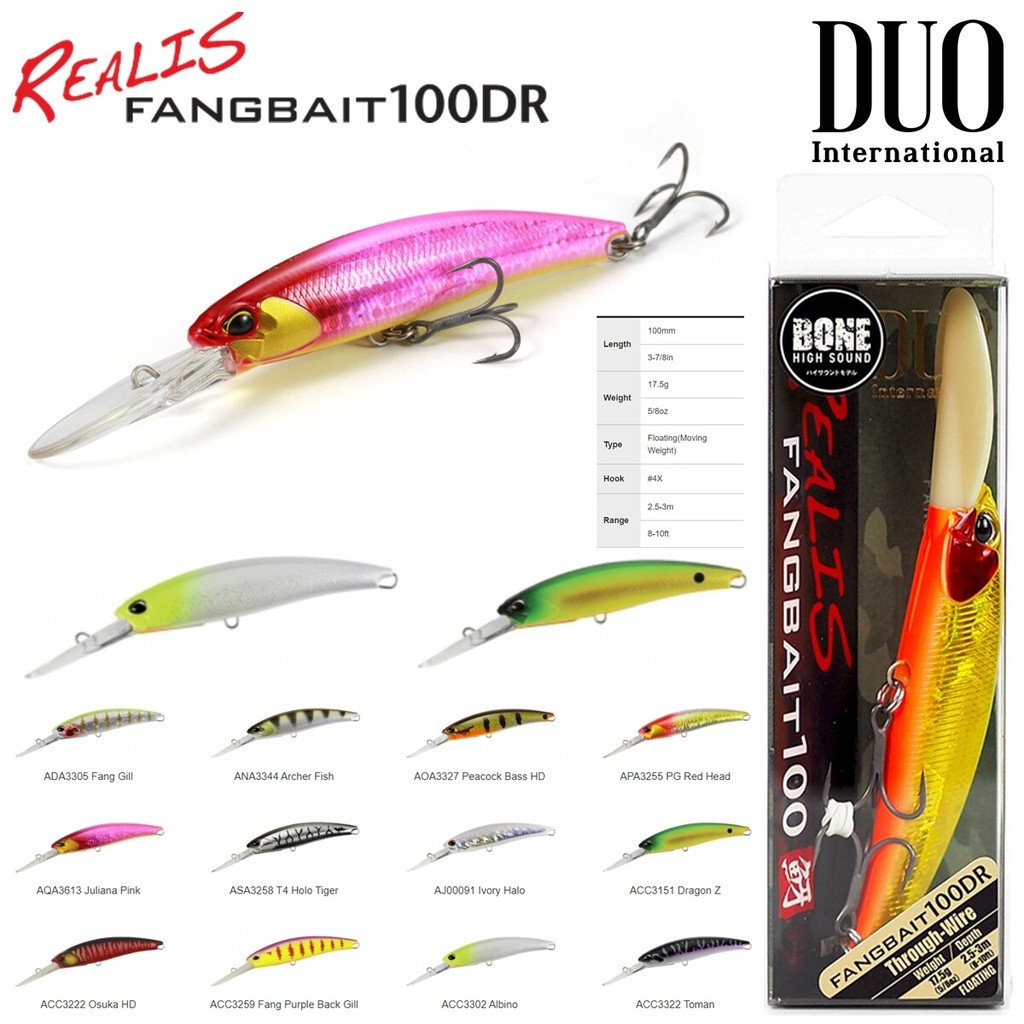 Duo Realis Fangbait 100DR – Esca Galleggiante Da 100 Mm Con Rattle Per Bass (17.5g)