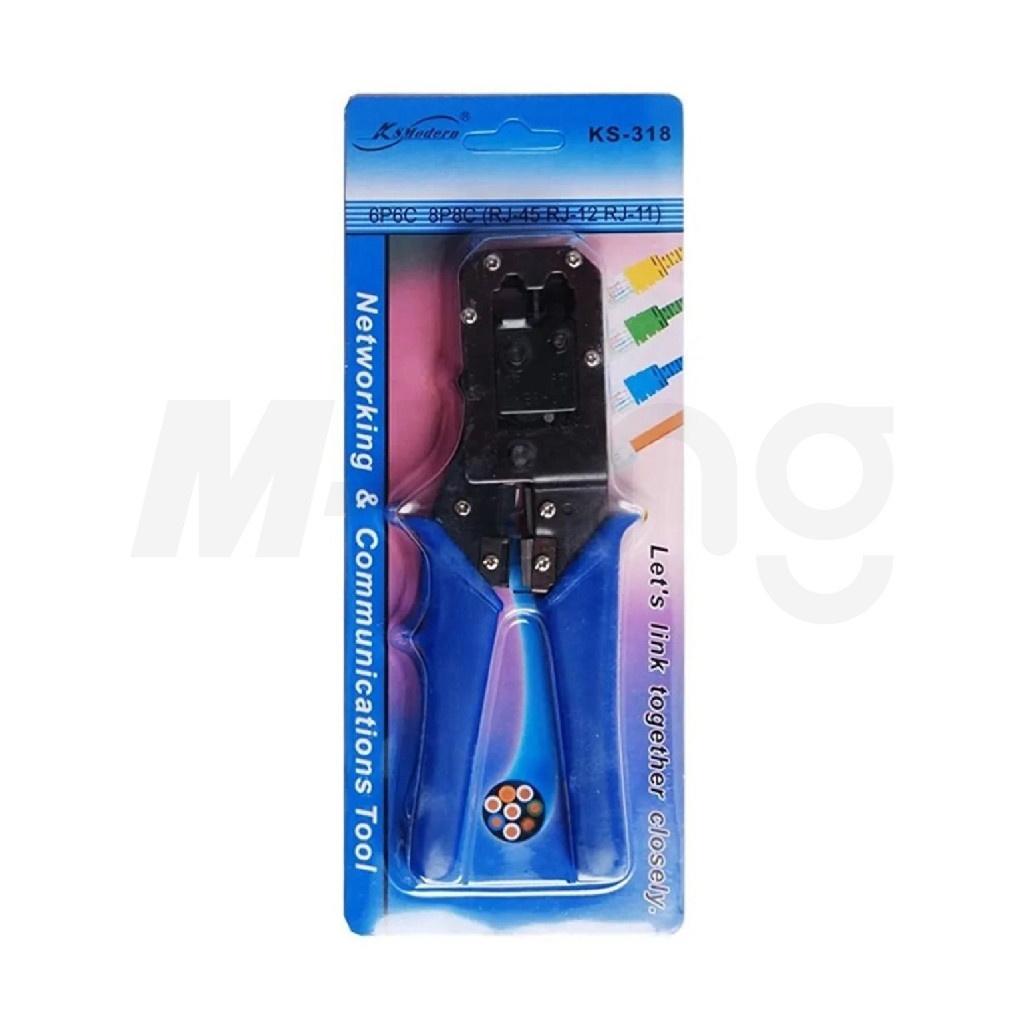 คีมย้ำหัวแลน LAN RJ-45 และหัวโทรศัพท์ RJ-11 เครื่องมือ CRIMPING TOOL ...