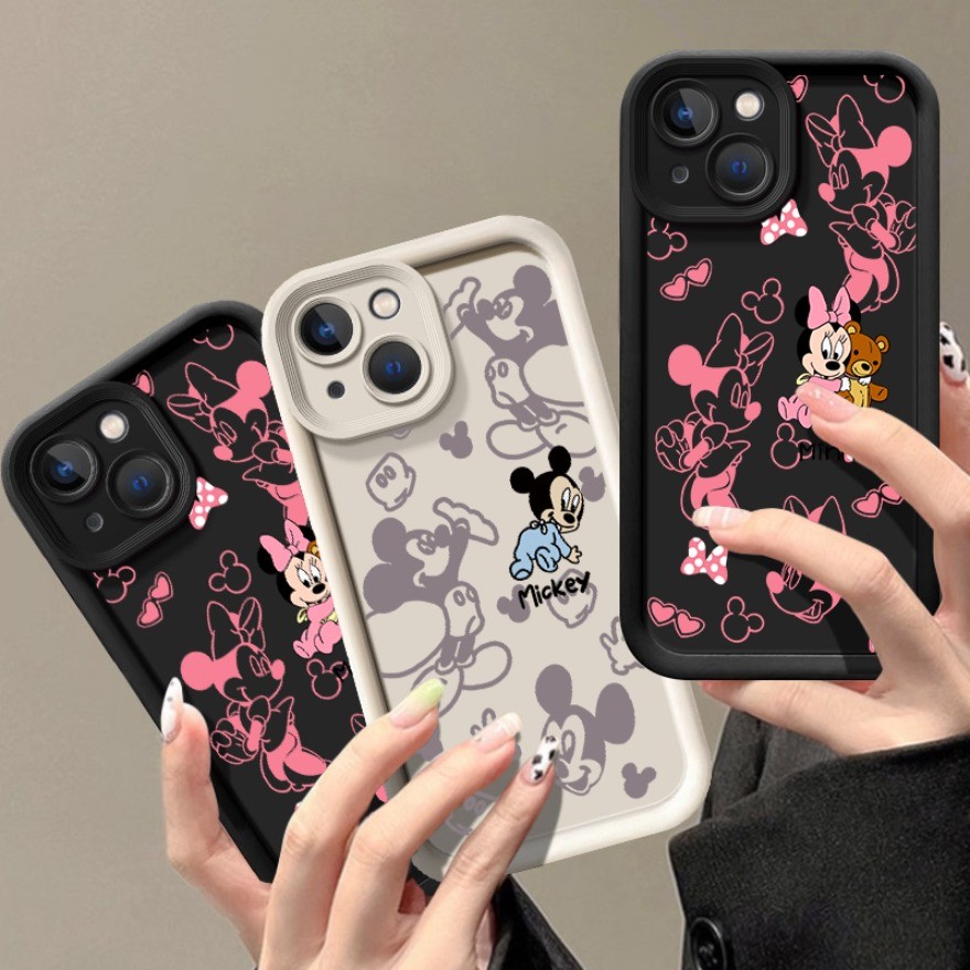 น่ารัก Disney Mickey Minnie น่ารักเคสโทรศัพท์สําหรับ Motorola Moto G14 