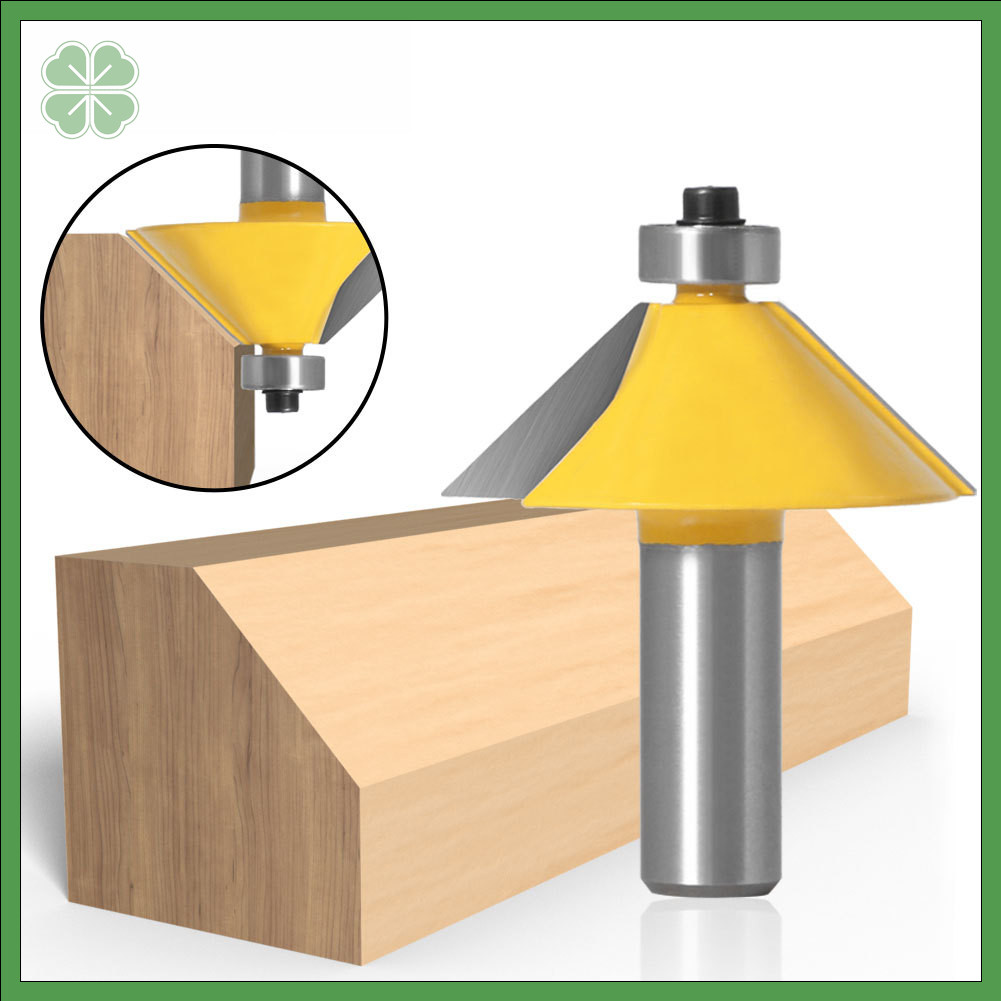 45 องศา Chamfer Router Bit, 1/2 นิ้วและ 12 มม. Shank Bevel Edge Bit ...
