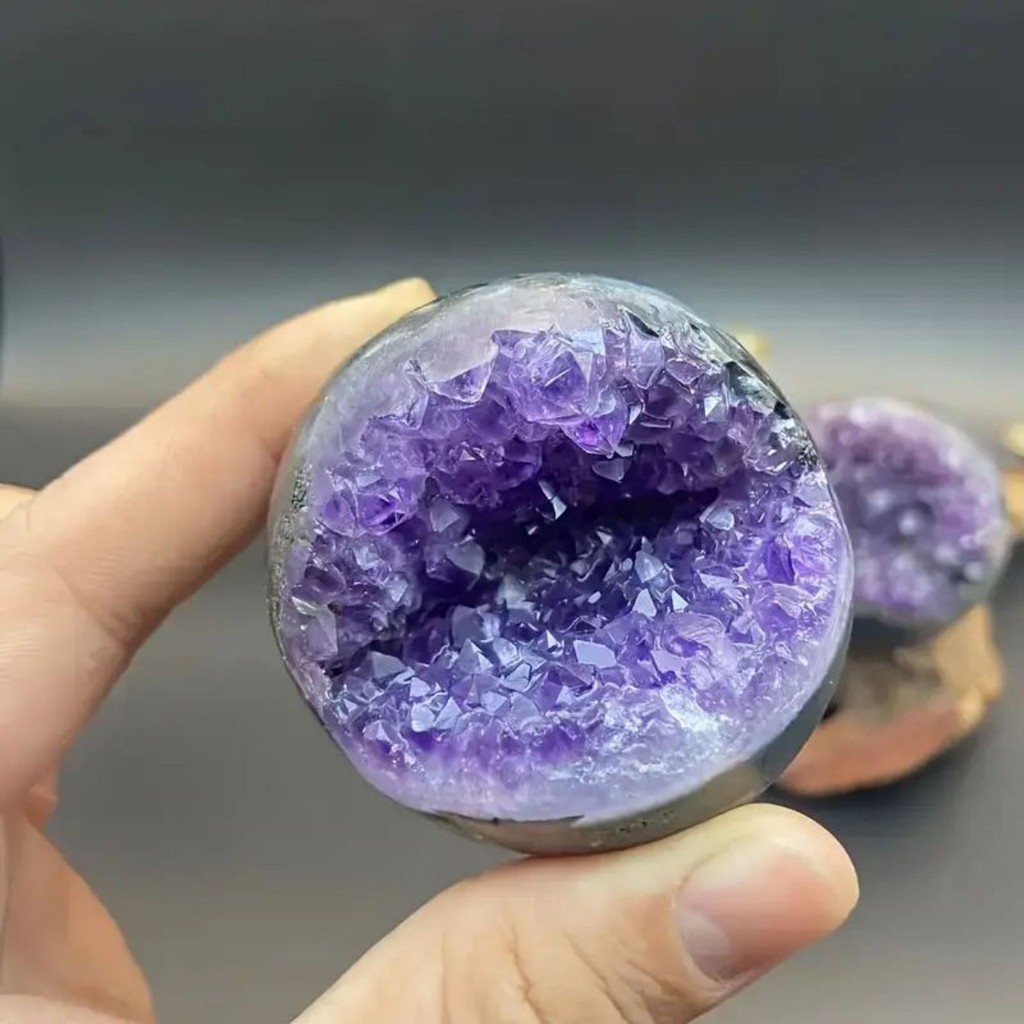ธรรมชาติ Amethyst Cluster เปิด Smile Amethyst Cave Cornucopia โฮมออฟฟิศ ...