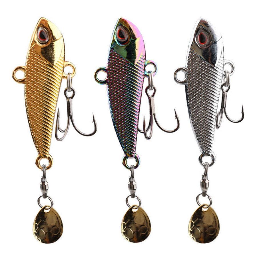 3x โลหะ VIB Lures Spinner ตกปลา vibe เหยื่อ 10-30g เบสปลาเทราท์ Pike ...