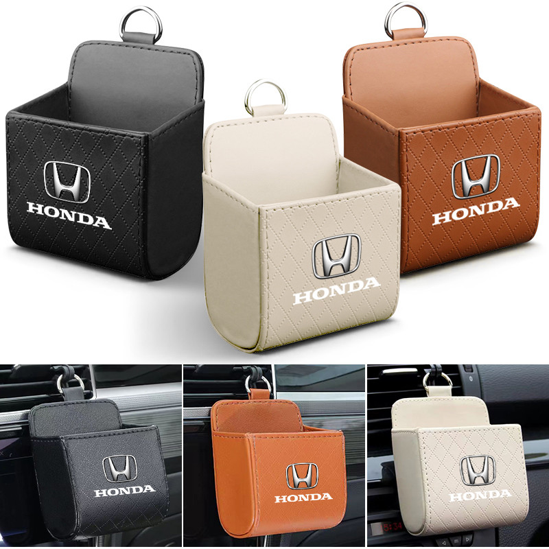 รถหนังกระเป๋า Air Vent Dashboard Tidy แขวนกล่องสําหรับ Honda Civic