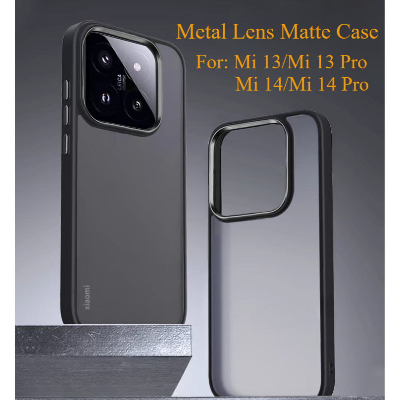 เลนส์โลหะ Frosting Anti Fingerprints เคส Xiaomi 14 Mi 13 Pro เคส 