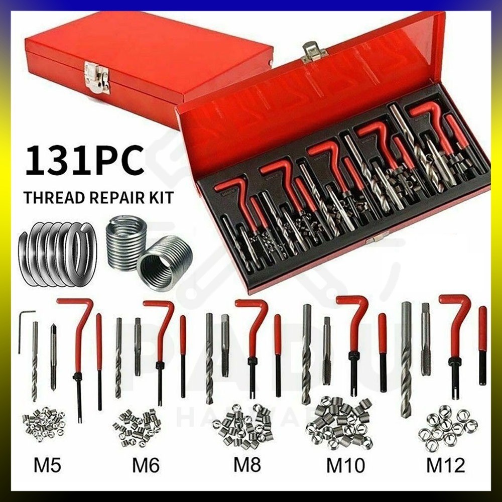 Thread Coil Repair Kit เจาะ Bit Helicoil ใส่ Tapping ชุดเครื่องมือหยาบ