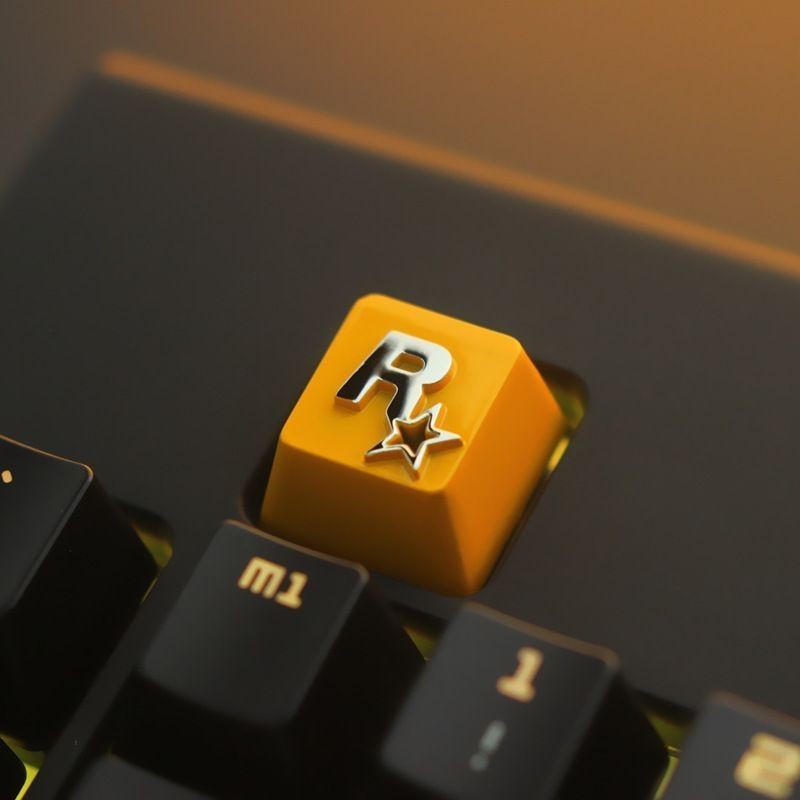 R Star Theme Mechanical Keyboard GTA Peripheral Key Cap Personality ...