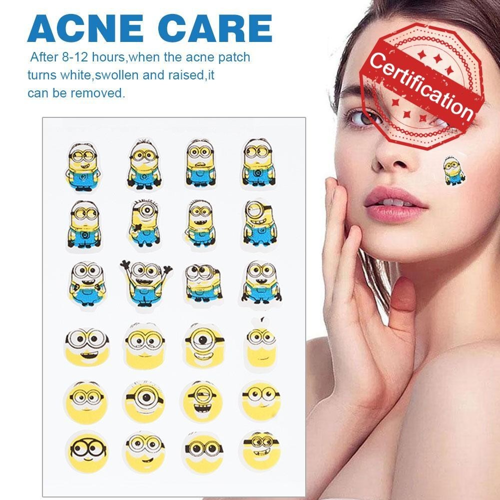 สติ๊กเกอร์สิวสี Minion Hydrocolloid Acne Cover Sticker สติ๊กเกอร์ดูแล ...