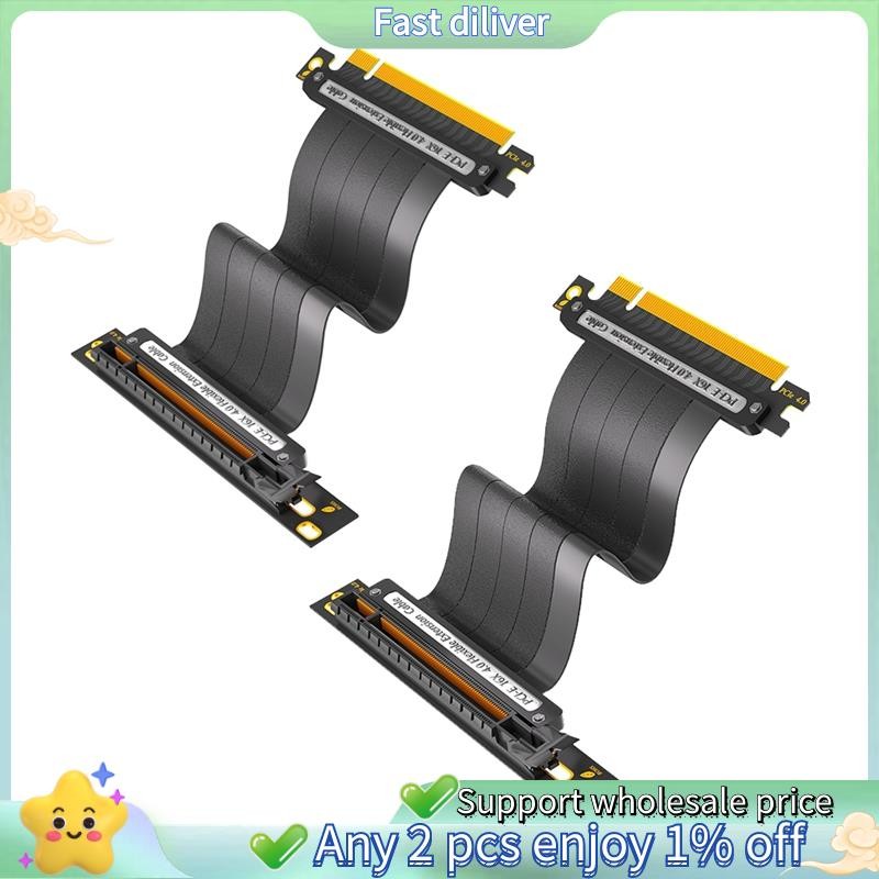 Pcie 4.0 16X Extension Cable, 64GBS ความเร็วสูง GPU Riser Cable สําหรับ ...