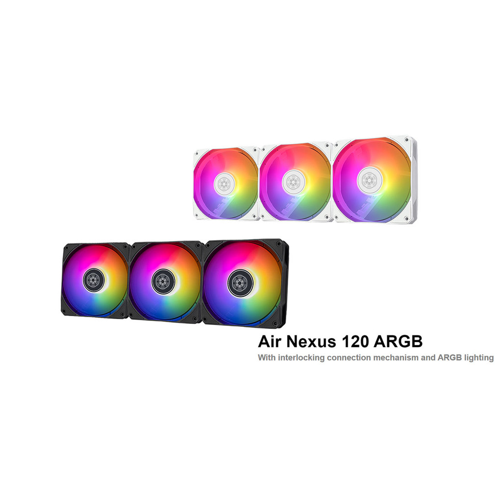 SILVERSTONE AIR NEXUS 120 FAN ARGB White / Black | Shopee Thailand
