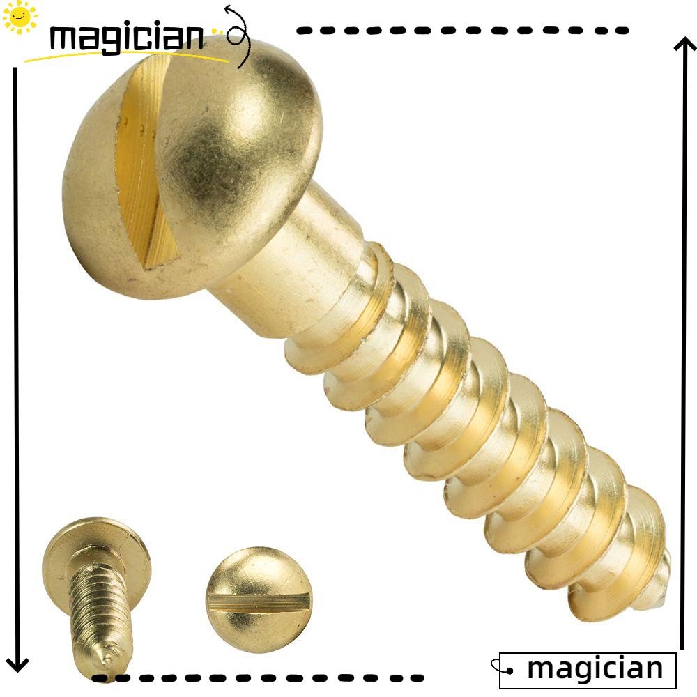 Mag ตัวยึดหัวกลมฮาร์ดแวร์ Slotted Drive Tapping ทองเหลืองแข็ง | Shopee ...