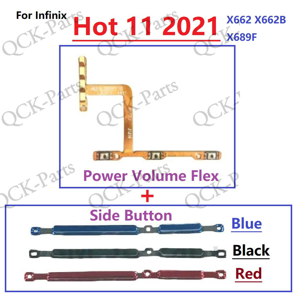 สําหรับ Infinix Hot 11 2021 X662 X662B X689F เปิด/ปิดปุ่มสวิทช์ด้านข้าง ...