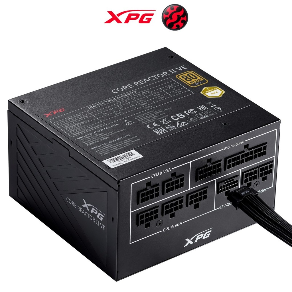 PSU XPG CORE REACTOR II VE 850G 750G / 850W 750W 80Plus Gold Modular (พาวเวอร์ซับพลาย) Power Supply