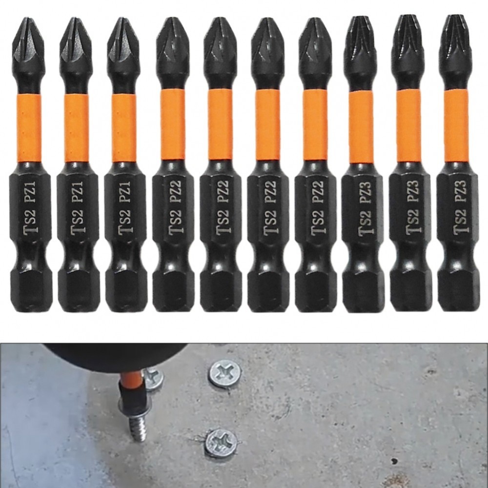 Pozidriv Driver Bits Enhanced Precision สีดําและสีส้ม Heavy Duty Bits ...