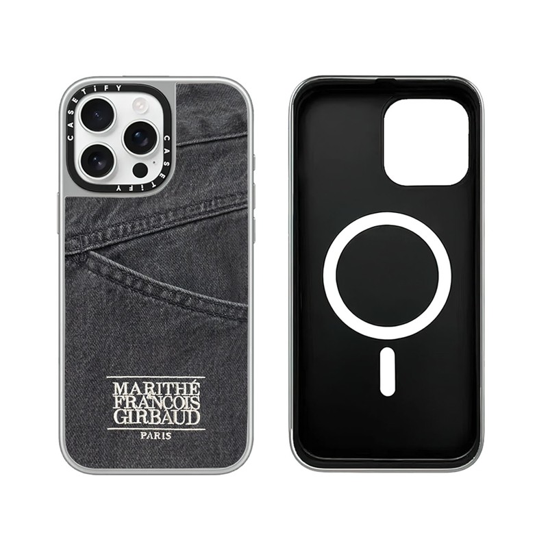 CASETi Marithe Francois Girbaud 3 Magnetic Plating Silver Case สํา