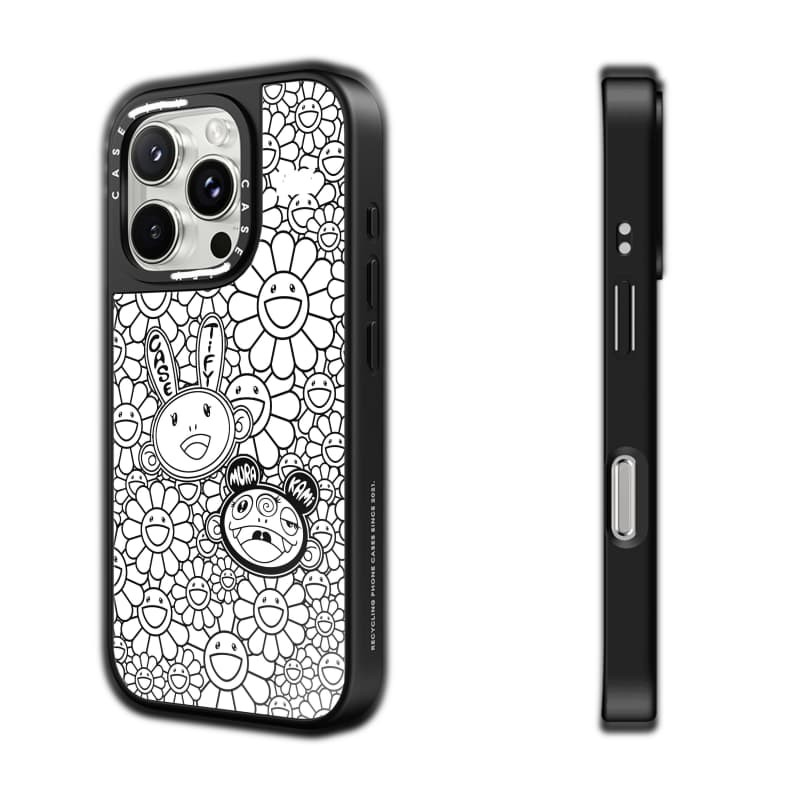 CASECASE X KAIKAI และ KIKI FLOWER BLOSSOM MONO WHITE Case แม่เหล็ก