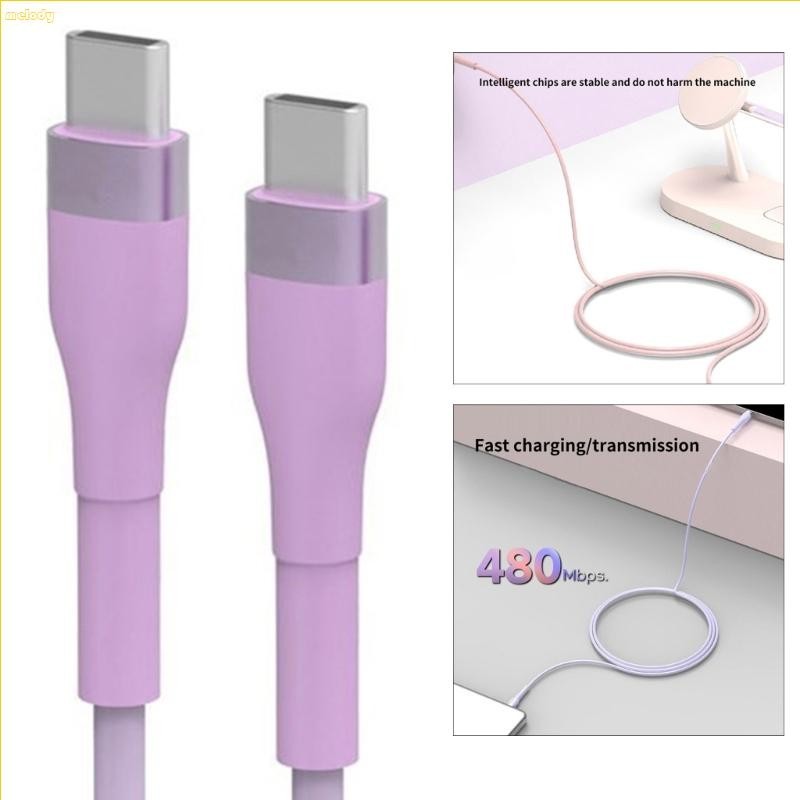melody* Heavy Duty 100W Fast Charging สาย USB Type C สําหรับการถ่ายโอน ...