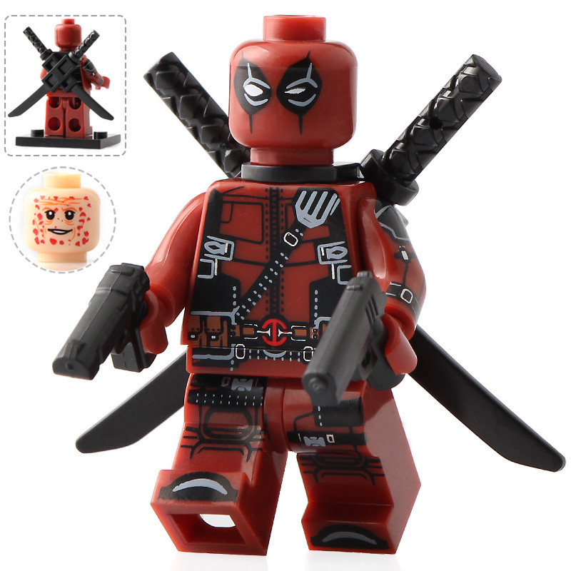 เข้ากันได้กับ Lego Avengers XP028 Deadpool Third Party MOC Superhero ...