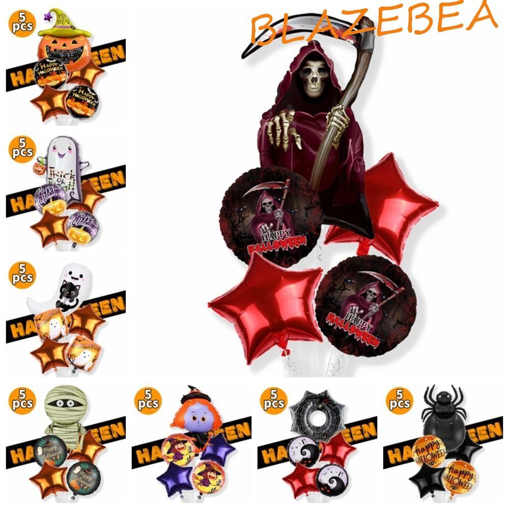 Blazebea ฮาโลวีน Skull บอลลูน, ธีมฮาโลวีน Ghost อลูมิเนียมฟิล์มบอลลูน ...