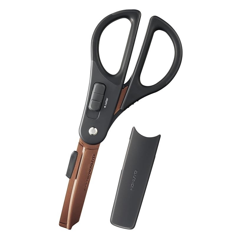 KOKUYO 2Way Box Opener Scissors and Cutter Set with Sand Beige Standard ...