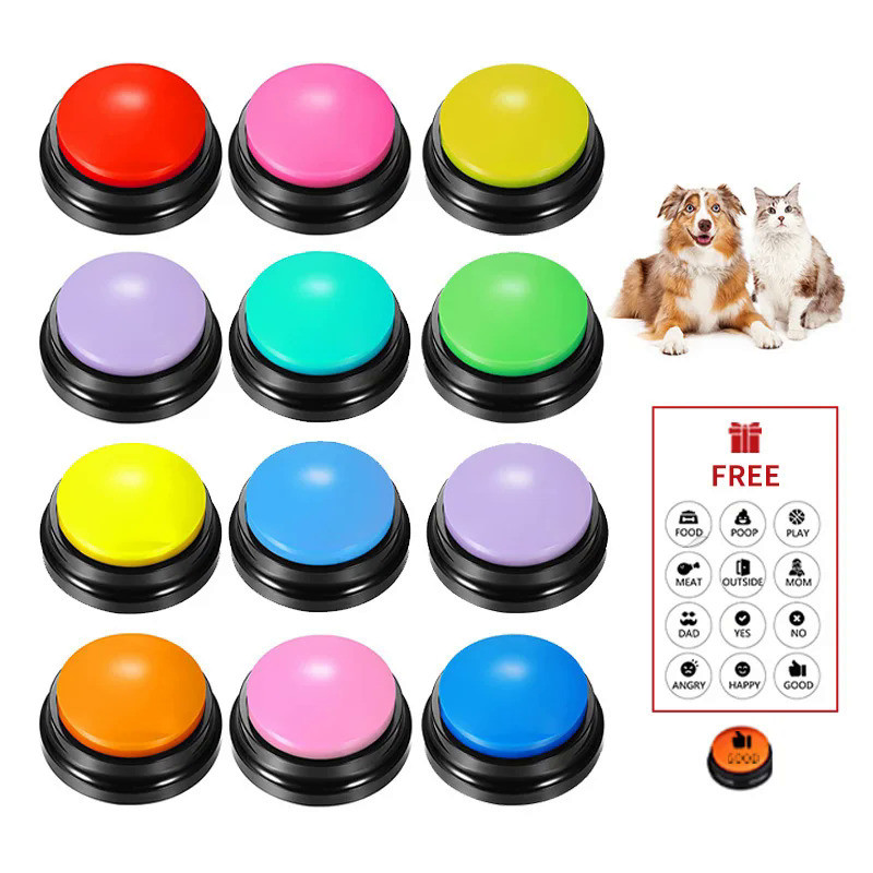 8/11pcs Voice Recording Button Pet Toys Dog Buttons for Communication ...