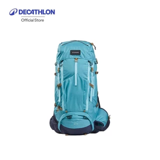 Decathlon Women's Trekking Backpack 45+10 L - MT500 AIR กระเป๋าเดินป่าผู้หญิง รุ่น MT500 AIR ขนาด 45+10 ลิตร สีฟ้า