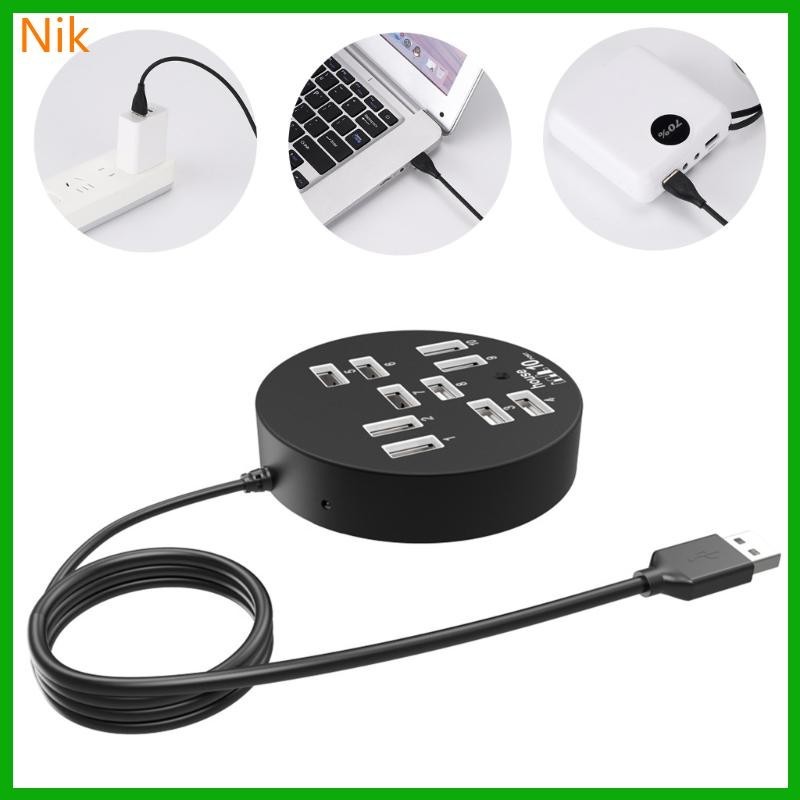 บ.ลคค.ศ. 10 พอร์ต USB 2 0 Hub Round Charging Adapter USB Docking ...