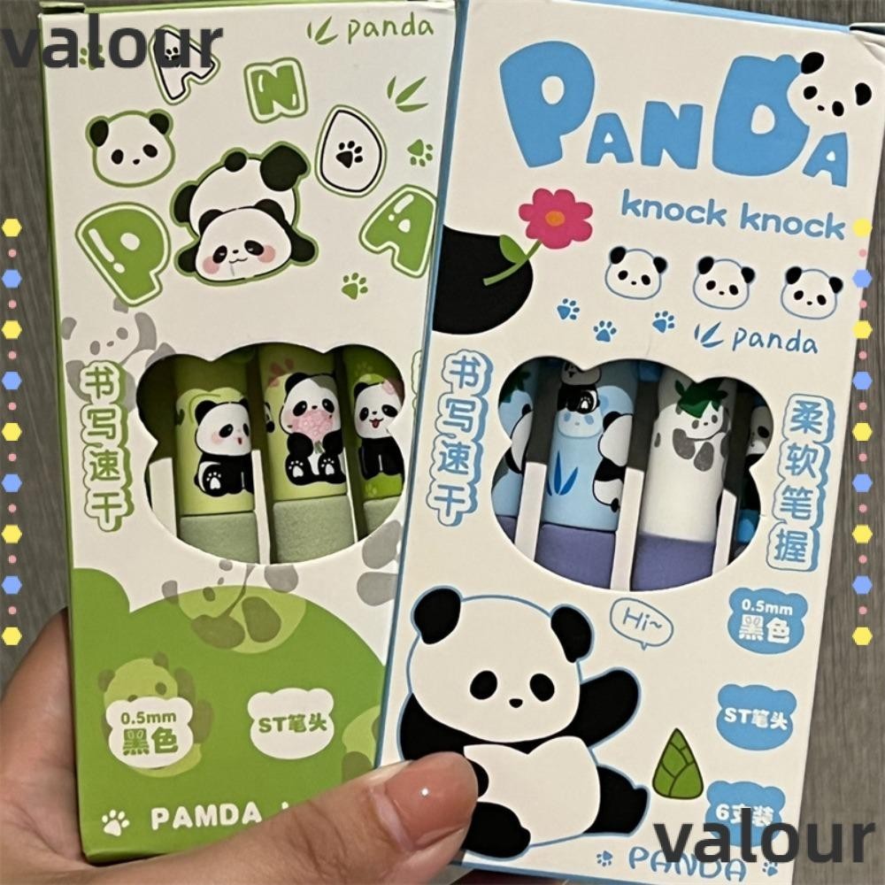 Valour 4 ชิ้น/กล่อง Panda Neutral ปากกา, ST Tip 0.5 มม.หมึกสีดําปากกาลง ...