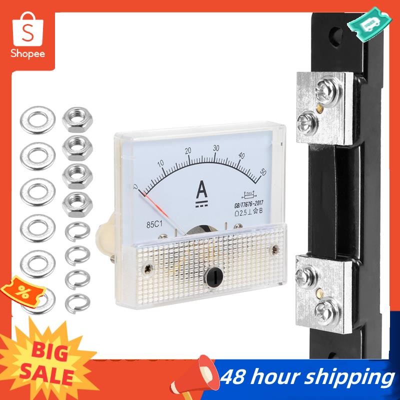 Amperometro DC Resistenza Shunt Da 50A 75mV DC - Per Amperometri Digitali E Analogici, Misura Corrente Resistenza Shunt 50A 75mV - Foto 9