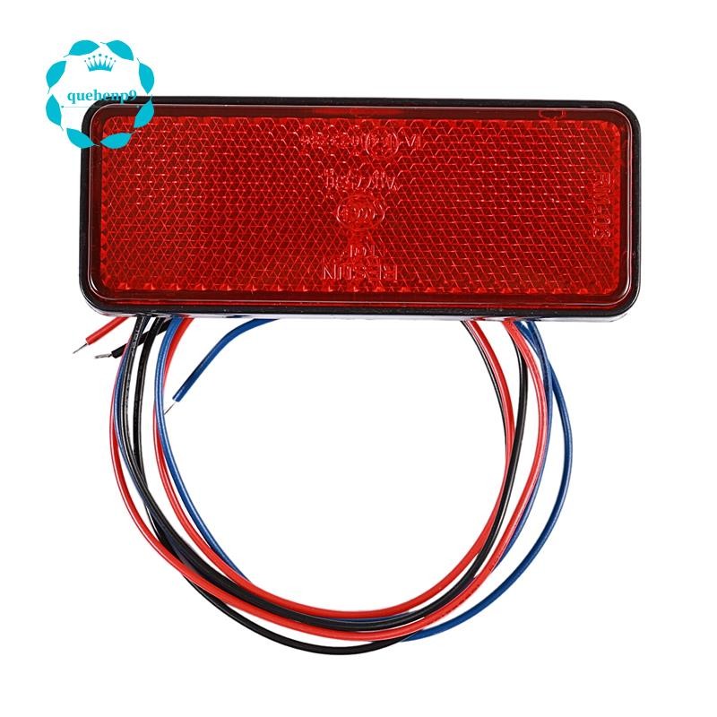 [quehenp9]LED Reflector Red ด้านหลังหางเบรคหยุด Marker Light รถบรรทุก ...