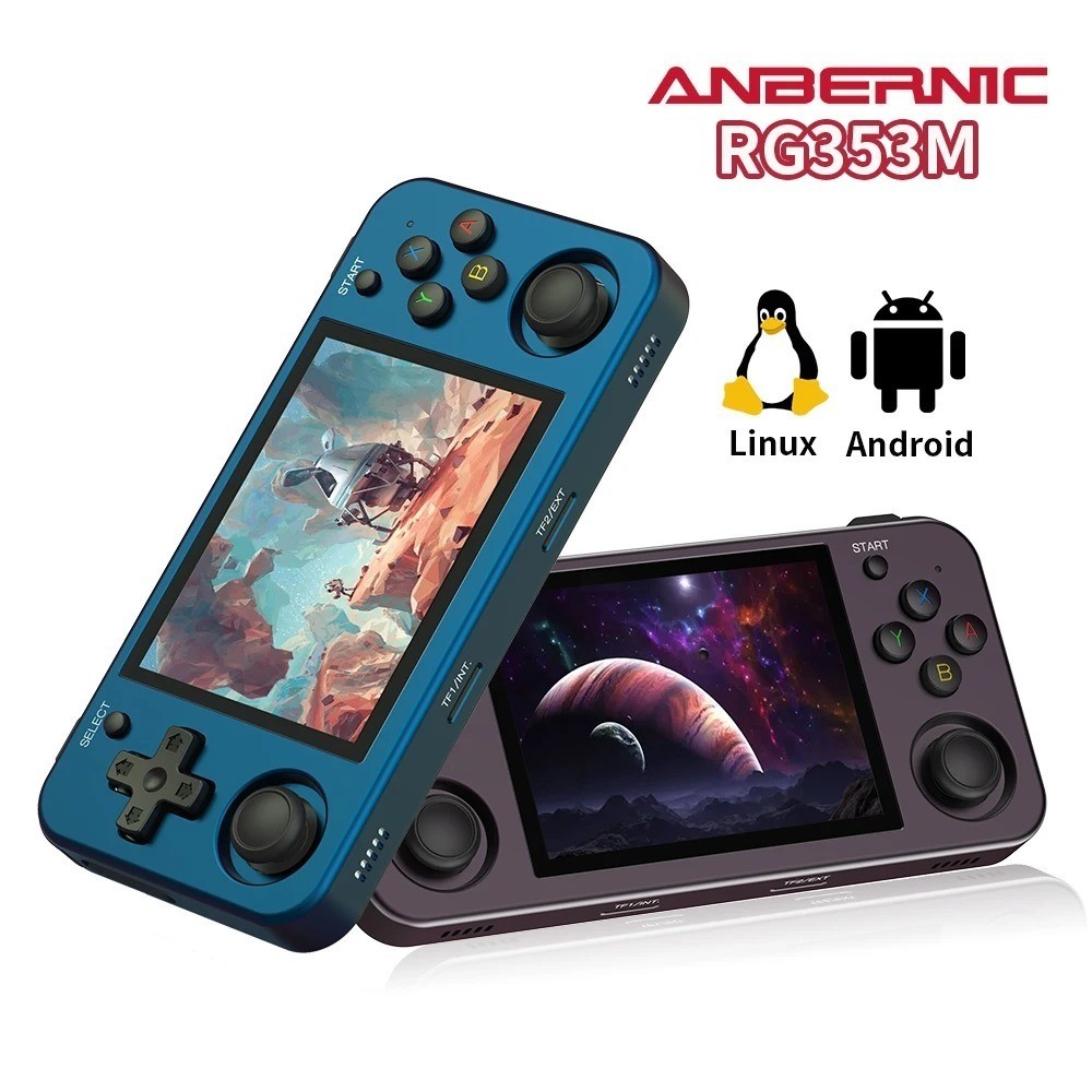 ANBERNIC RG353M คอนโซลเกมมือถือ 3.5 นิ้ว Multitouch หน้าจอ HDMI เข้ากัน ...