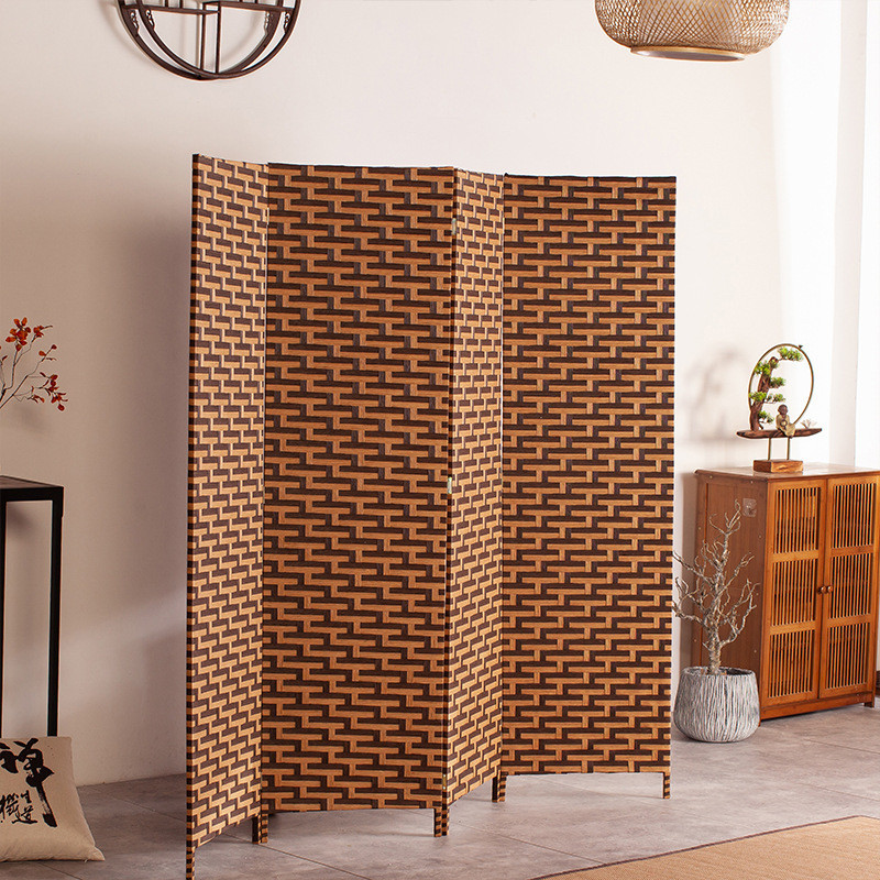 Classical rattan woven screen antique and atmospheric indoor screen ...