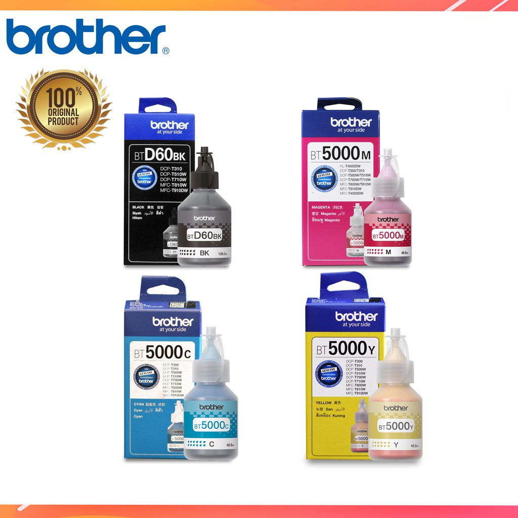 Brother SET BT-D60BK,5000C,M,Y หมึกเติมของแท้ | Shopee Thailand