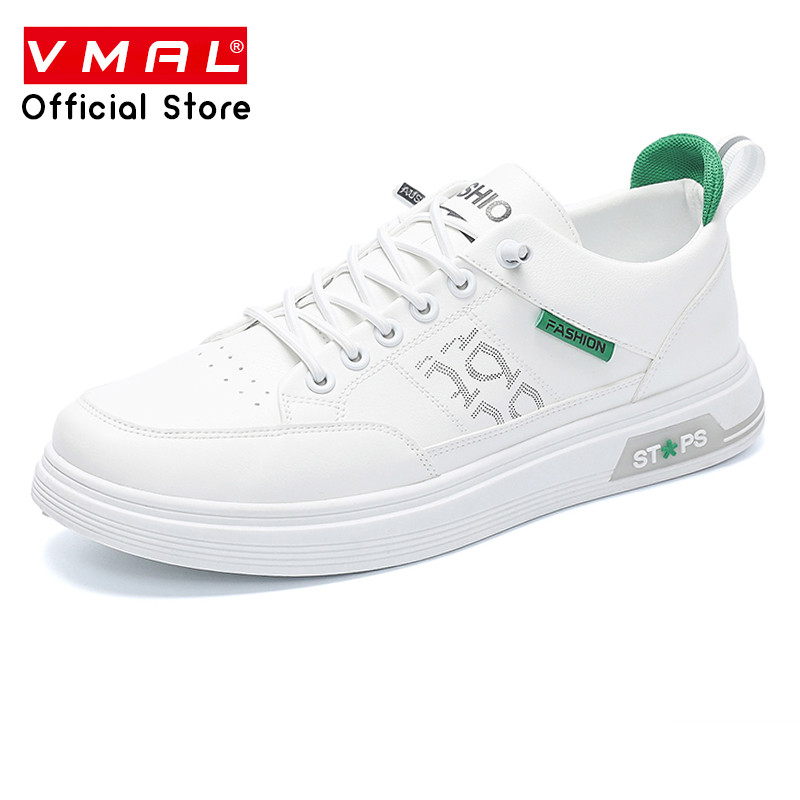 Four Seasons Fashion Casual Trend All Match Non Slip Wear Resistant Slip On Mens White Sports Shoes Shopee Thailand