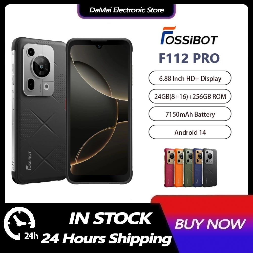 Fossibot F112 PRO 5G สมาร์ทโฟนที่ทนทาน Android 14 6.88 นิ้ว 120Hz หน้า ...