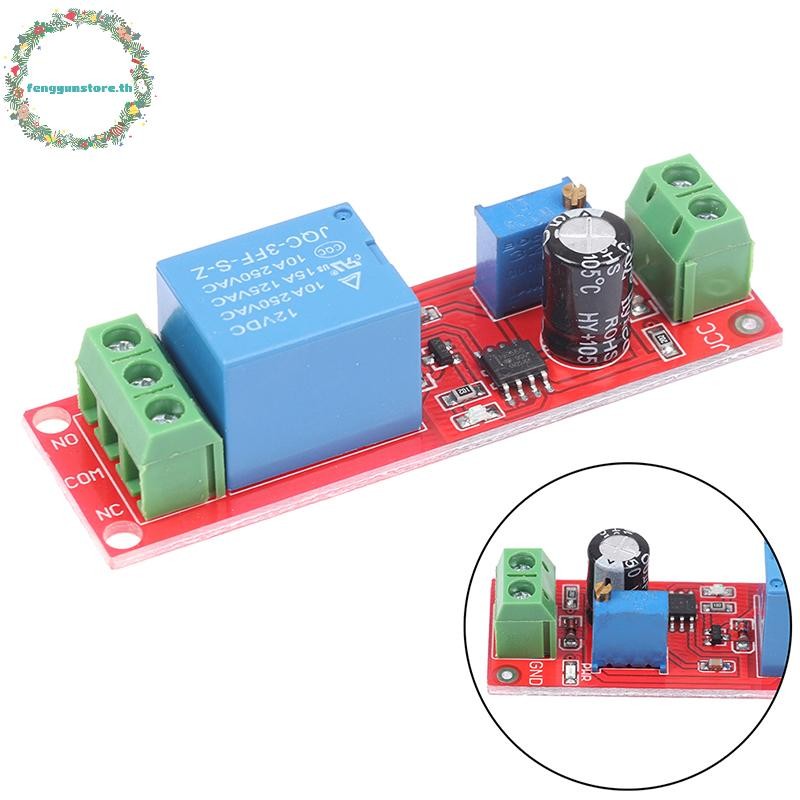 NE555 DC 12V Delay Relay Timer Module – Adjustable 0-10 Seconds – Shield Board