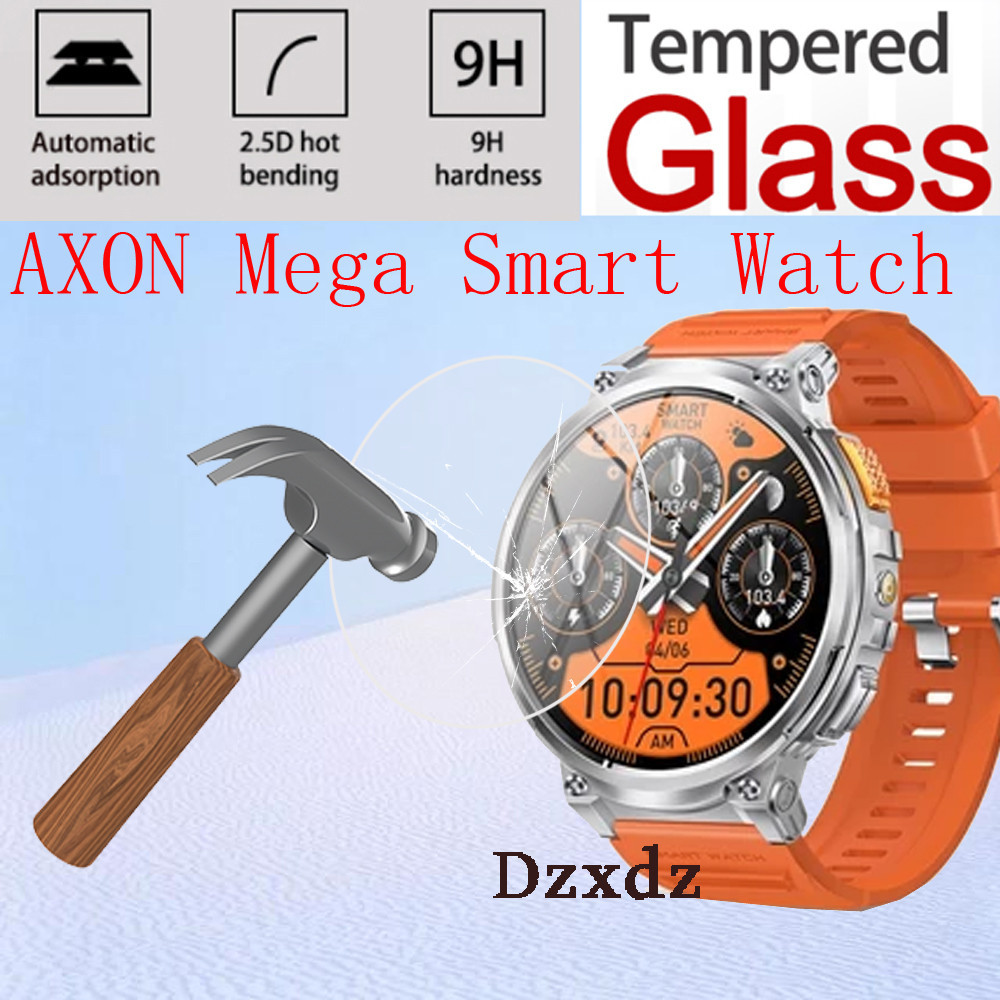 AXON Mega Hard Glass Smartwatch ฟิล์มป้องกันสําหรับ AXON Mega สมาร์ทวอ ...