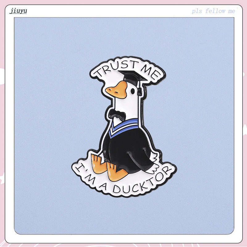 สัตว์ Veterinary Pins Custom เป็ด TRUST ME IM DOGTOR เข็มกลัดปกป้าย ...