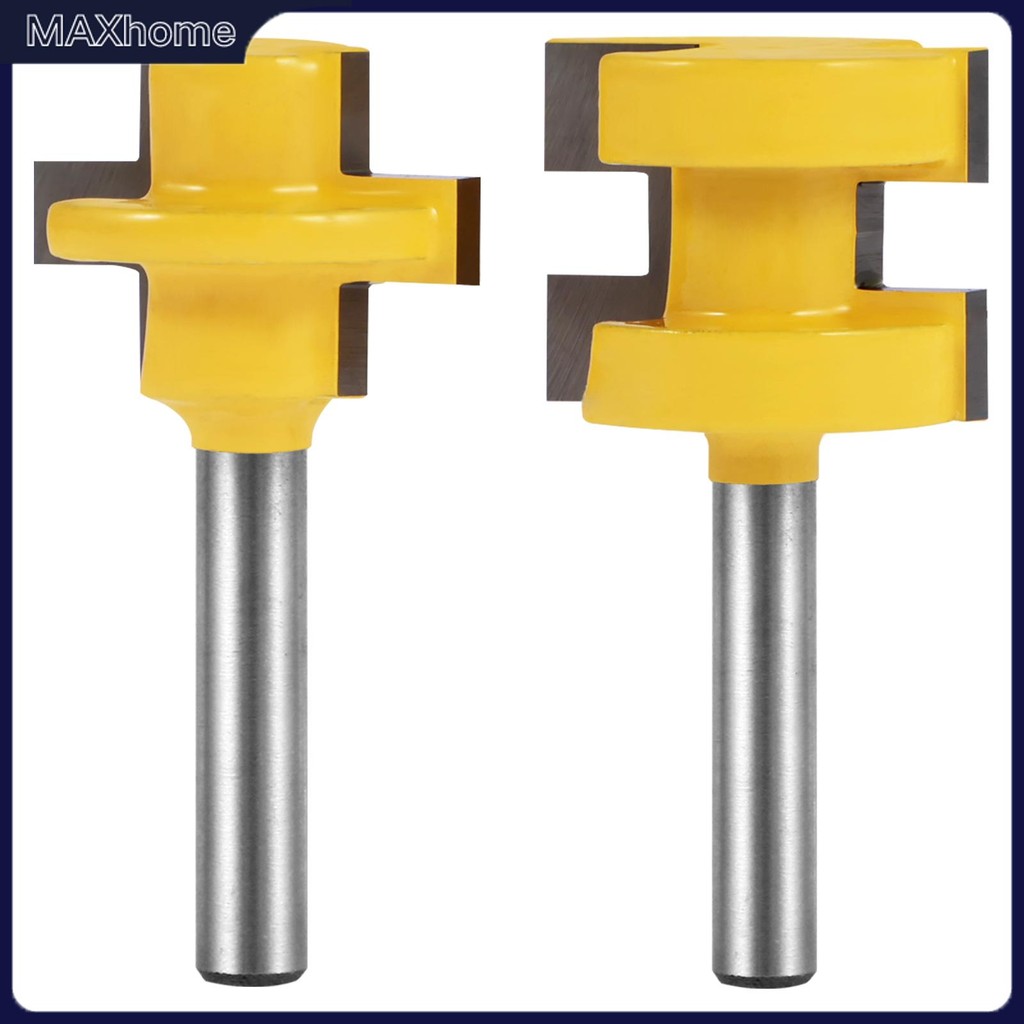 2 ชิ้น 1/4 นิ้ว Shank ลิ้นและ Groove Router Bit ชุด 3 ฟัน T-Shape ไม้ ...