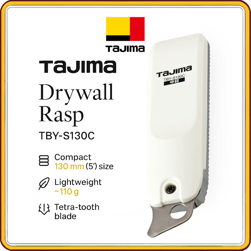TAJIMA TBY-S130C กบไสปูนฉาบแห้ง (Drywall Rasp) ขนาด 130 มม. เบา แข็งแรง ...
