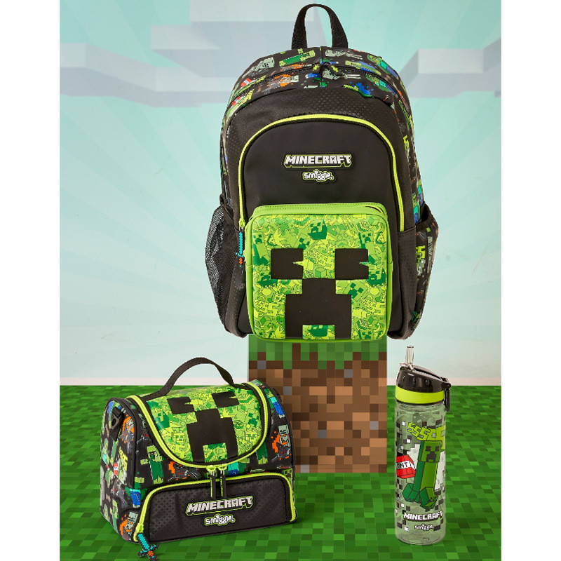 ออสเตรเลีย smiggle Minecraft กระเป๋านักเรียนชุดเครื่องเขียนชุดอาหารชุด ...